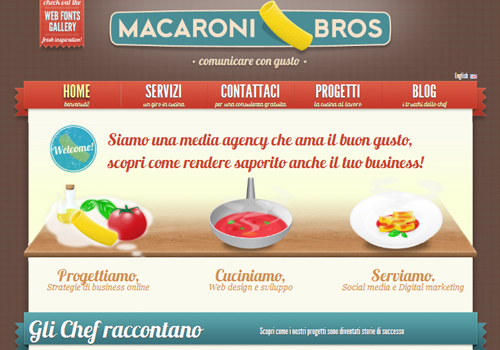 40 diseños web muy creativos - macaroni bros